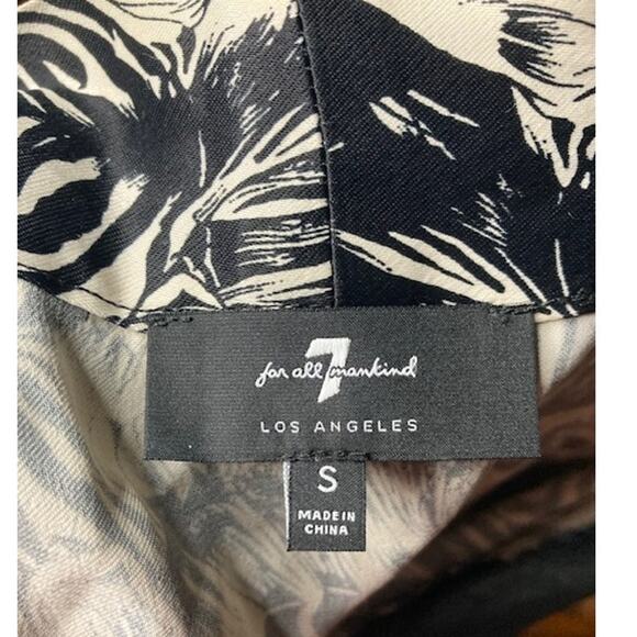 🦓 7 For All Mankind - Zebra Print Tie-Neck Blouse - Size S 🦓 - Picture 8 of 8